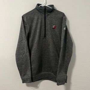 Adidas Team Issue Portland Trailblazers 1/4 zip sweater, size M